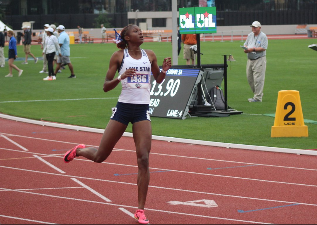 Congratulations to Kelis Jules of @LSHSRangers, who finished fourth in the 5A state girls 100 hurdles. Go @friscoisd!