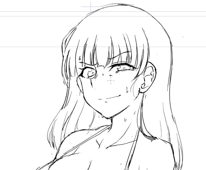 絢辻さんは裏表ない……(ラフ) 