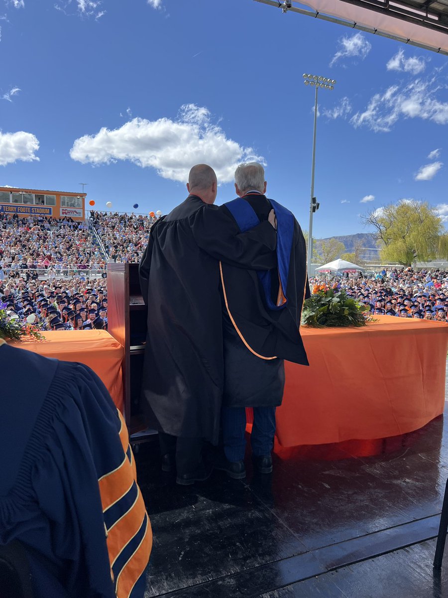 With my grandpa dying of cancer, my dad would get up at 4am, milk the cows, drive to his morning classes at Snow College, drive back to work an afternoon shift, milk the cows again, do homework until midnight and then start all over again. Today he was awarded an honorary