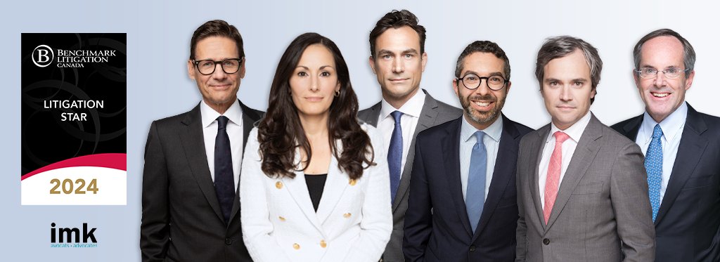 Pierre Bienvenu, Audrey Boctor, Jean-Michel Boudreau, David Grossman, Raphaël Lescop and Doug Mitchell are among the Litigation Stars recognized in the 2024 edition of Benchmark Litigation. Congratulations!