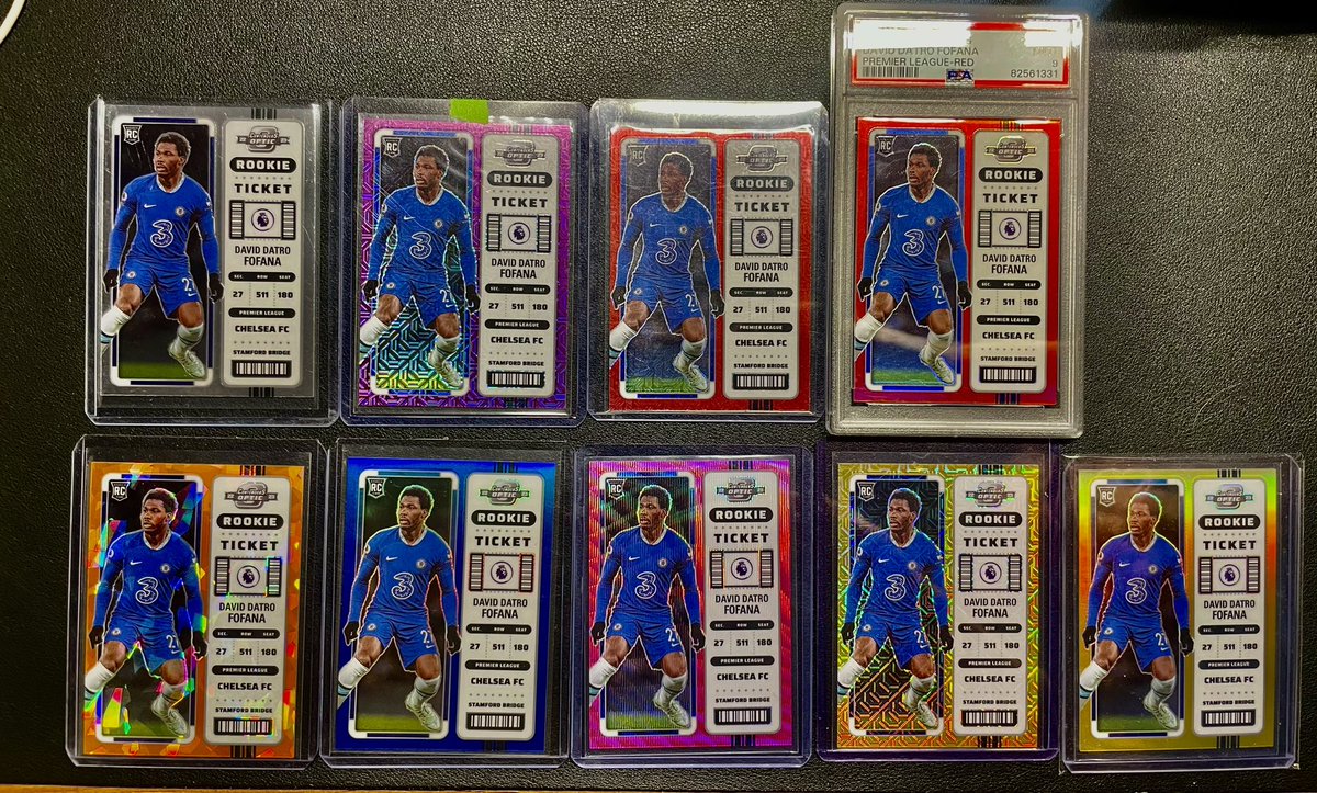 Wanted to post an update of my @DatroDavid Rookie Ticket rainbow 🤩 I’m almost there, folks. I am still ISO of the following • Black 1/1 • Blue retail /16 This kid is special, I’m telling you🔥