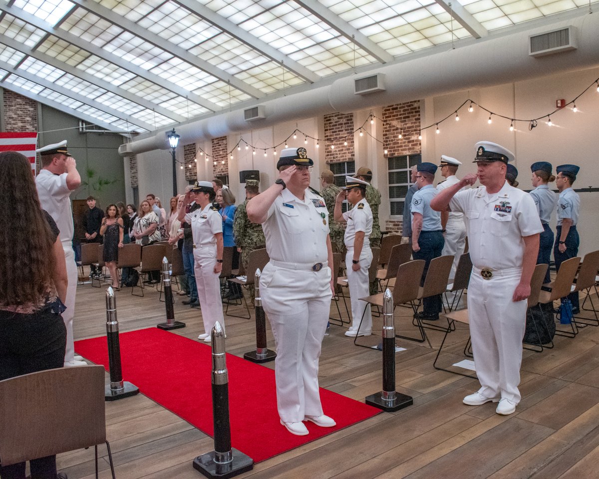 NAVO held a retirement ceremony for Lt. Erin Harvanek at Stennis Space Center. The ceremony was attended by friends, family, and fellow Sailors and Airmen who have served with and were led by Lt. Harvanek throughout her 20-year career. Fair Winds and Following Seas, Shipmate.