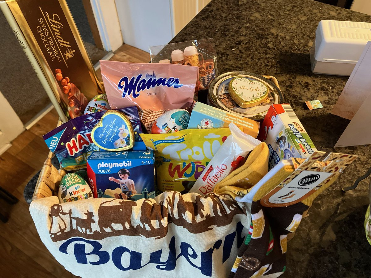 Brought back from Germany for the Trombone section’s donation, "A Taste of Germany" contains an array of authentic German chocolates and other gifts!

Come to our concert on May 5, 2pm, at the McCarthy Middle School for a chance to win!