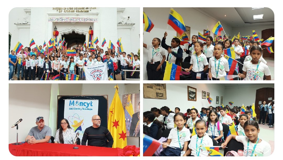 La @FundaciteAragua se realizó el Lanzamiento de las Rutas Científicas. En el marco del Programa Nacional Semilleros Científicos, estudiantes de E.B.N Julio Páez y U.E.N.B Juan Lovera en el Insti. de Altos Estudios Dr. Arnoldo Gabaldón, participaron. #VenezuelaCalorPatrio