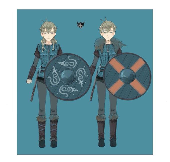「holding shield standing」 illustration images(Latest)