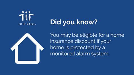 Did you know? You may be eligible for a home insurance discount if your home is protected by a monitored alarm system. Learn more: bit.ly/3UtUhov #OTIPUpdate