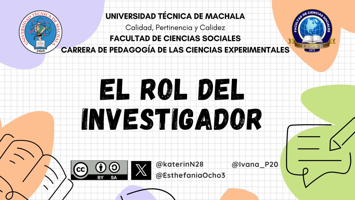 katerinN28's tweet photo. 📚El rol del investigador📚

#PedagogiadelasCienciasExperimentales #Investigación #Investigador #Procesos #Cualidades #Importancia #educacion #roldelinvestigador #ImportanciaDeLaInvestigación 

@jorgearmi20  @experimenutmach https://t.co/QVZjLKg33q