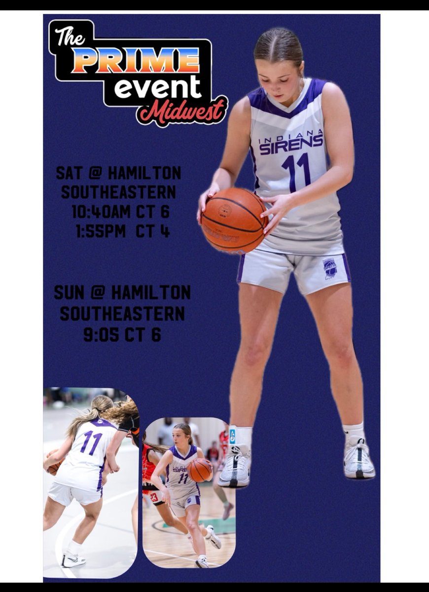 kendalprice2027 (@kendalprice2027) on Twitter photo ‼️Games for Prime Event Midwest‼️
📍 Hamilton Southeastern
<a href="/SelectEventsBB/">Select Events Basketball</a> <a href="/PGHIndiana/">Prep Girls Hoops Indiana</a> <a href="/PrepGirlsHoops/">Prep Girls Hoops 🏀</a> <a href="/coachbeckett/">IGBRR Hoops</a> <a href="/_CoachJess/">Jess Darmelio</a> <a href="/JeremyHenney/">CoachJHenney</a> <a href="/newerabasketbal/">Mark Stephens</a> <a href="/AsherScouting/">Asher Scouting</a> <a href="/IndianaSirens/">Indiana Sirens</a> <a href="/CoachJeffWalz/">@coachjeffwalz</a> <a href="/MeadeHoops/">Amanda Meade</a> <a href="/AndersonChelbie/">Chelbie Anderson</a> <a href="/kkomara3/">Kelly Komara</a> <a href="/hollyhoop1/">Coach_Hoop</a> <a href="/BritneyA25/">Britney Anderson</a> ‼️Games for Prime Event Midwest‼️
📍 Hamilton Southeastern
<a href="/SelectEventsBB/">Select Events Basketball</a> <a href="/PGHIndiana/">Prep Girls Hoops Indiana</a> <a href="/PrepGirlsHoops/">Prep Girls Hoops 🏀</a> <a href="/coachbeckett/">IGBRR Hoops</a> <a href="/_CoachJess/">Jess Darmelio</a> <a href="/JeremyHenney/">CoachJHenney</a> <a href="/newerabasketbal/">Mark Stephens</a> <a href="/AsherScouting/">Asher Scouting</a> <a href="/IndianaSirens/">Indiana Sirens</a> <a href="/CoachJeffWalz/">@coachjeffwalz</a> <a href="/MeadeHoops/">Amanda Meade</a> <a href="/AndersonChelbie/">Chelbie Anderson</a> <a href="/kkomara3/">Kelly Komara</a> <a href="/hollyhoop1/">Coach_Hoop</a> <a href="/BritneyA25/">Britney Anderson</a>