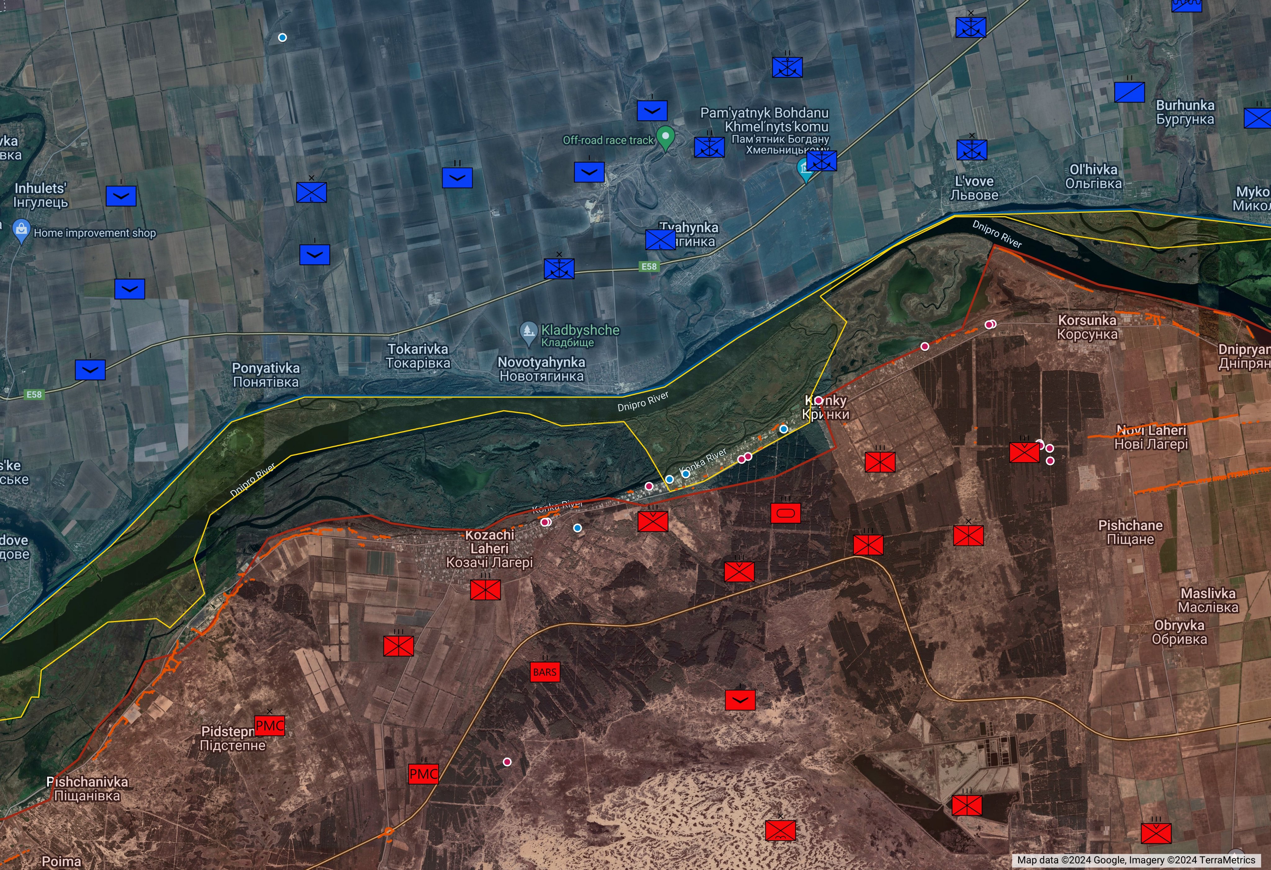 Krynky direction as of 3rd May 2024