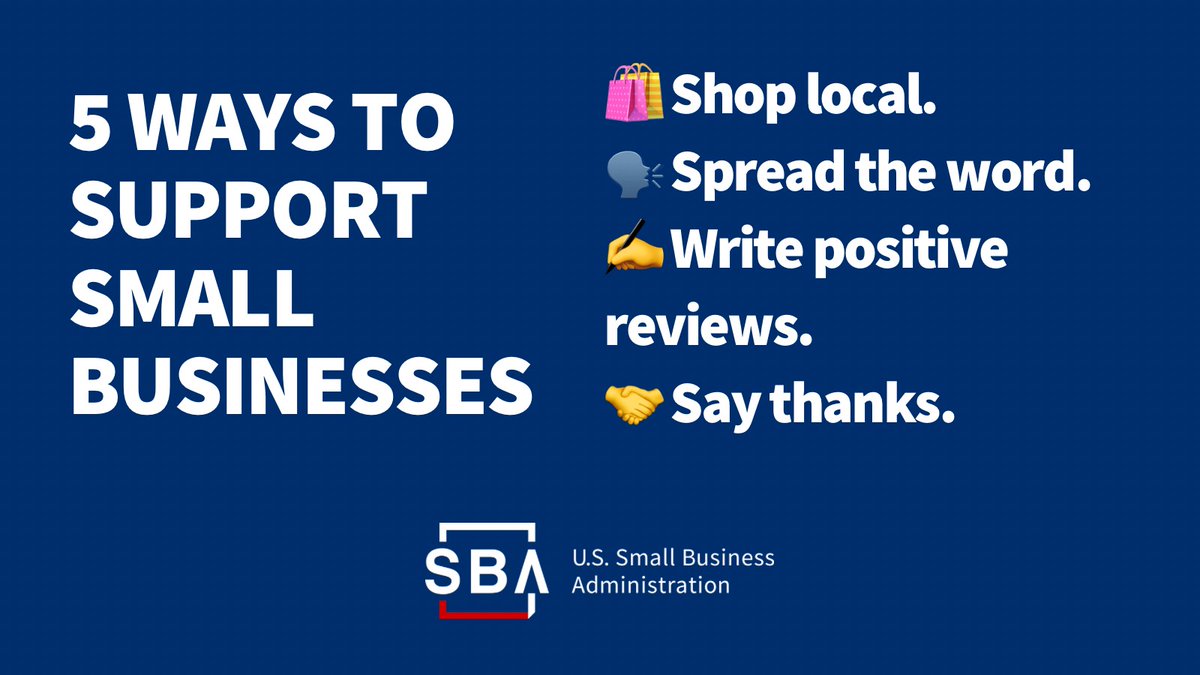 5 easy ways to #SupportSmallBiz during #SmallBusinessWeek and beyond!