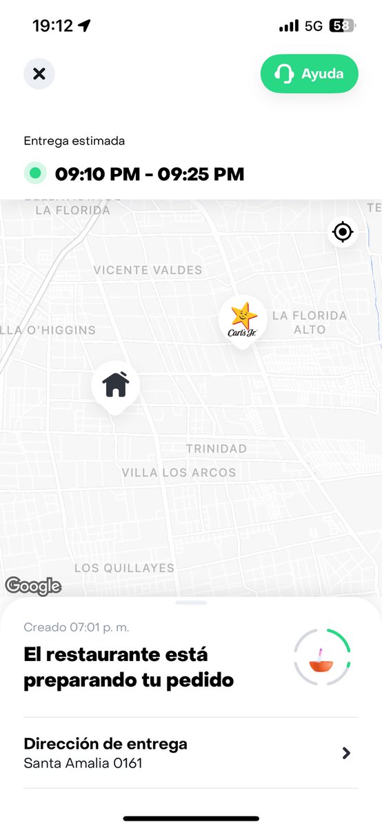 CaroAvilaR's tweet photo. @RappiChile no podría ser reembolsado porque ya estaba “preparado” si llegaría en DOS HORAS! Adjunto foto de la hora del pedido y en cuanto llegaría https://t.co/TrfgLOzqKz