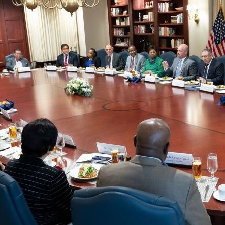 Thanks to @KevinRobertsTX, @JJCarafano & @Heritage team for hosting ambassadors & reps from the African Diplomatic Corps for a robust discussion about #USA🇺🇸-#Africa relations, our common interests in freedom, security & prosperity, as well as shared values & future. @Prjct2025