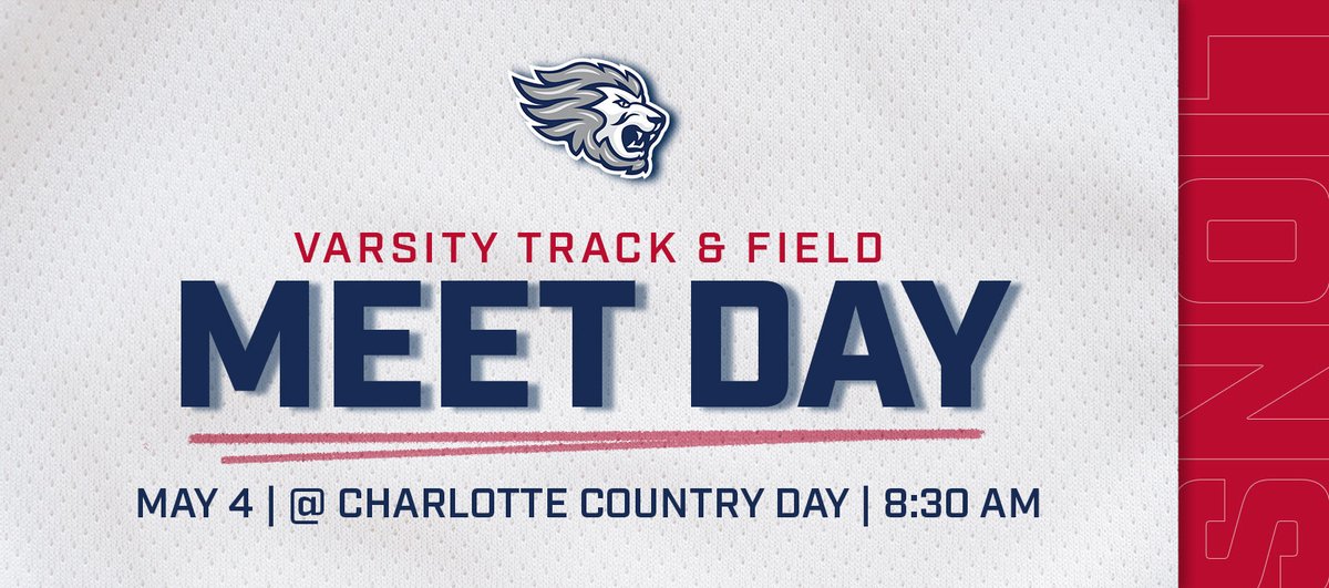 It's meet day! Track & Field heads to Charlotte Country Day this AM. 

#GoLions #RoarAsOne