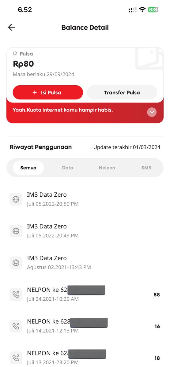 egbhr's tweet photo. @indosatim3 Tanggal 28 april saya melakukan pengisian pulsa 25rb tapi knpt tiba" hari ini pulsa saya tiba" hilang dan hanya tersisa 80rupiah? Tanpa saya gunakan sama sekali!!! https://t.co/f3lqVOq4Be