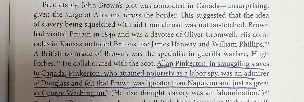 The guy who founded the Pinkertons was an admirer of John Brown and a radical abolitionist.