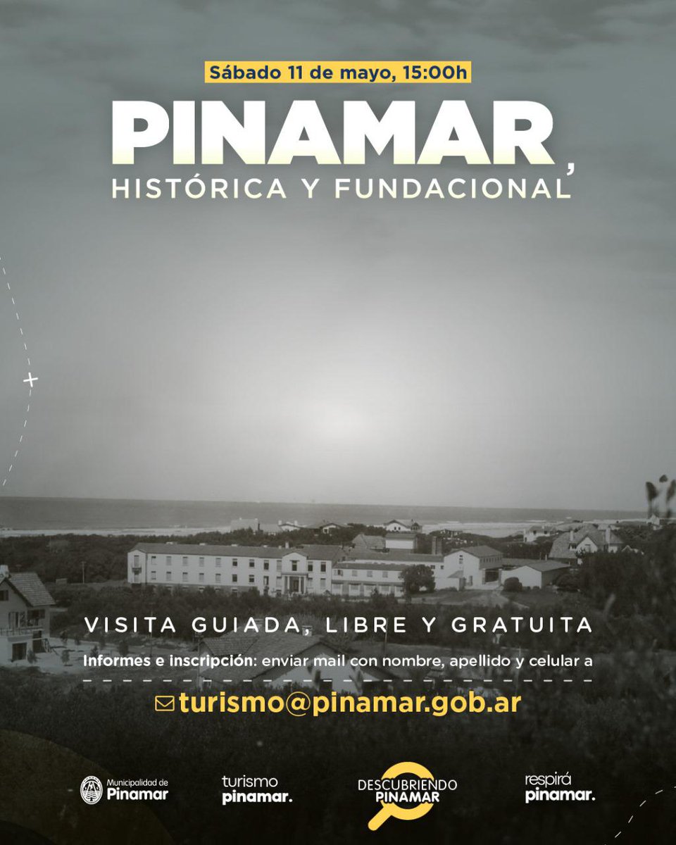 🌟 ¡¡ᴅᴇꜱᴄᴜʙʀᴇ ʟᴀ ʜɪꜱᴛᴏʀɪᴀ ʏ ᴇʟ ᴇɴᴄᴀɴᴛᴏ ᴅᴇ ᴘɪɴᴀᴍᴀʀ!! 🌊 El próximo sábado 11 de mayo, la ciudad costera te invita a sumergirte en un recorrido único por su casco histórico y fundacional. ᴀɴᴏᴛᴀᴛᴇenfoque.ar/index.php?nota… 🔍#DescubriendoPinamar #Historia