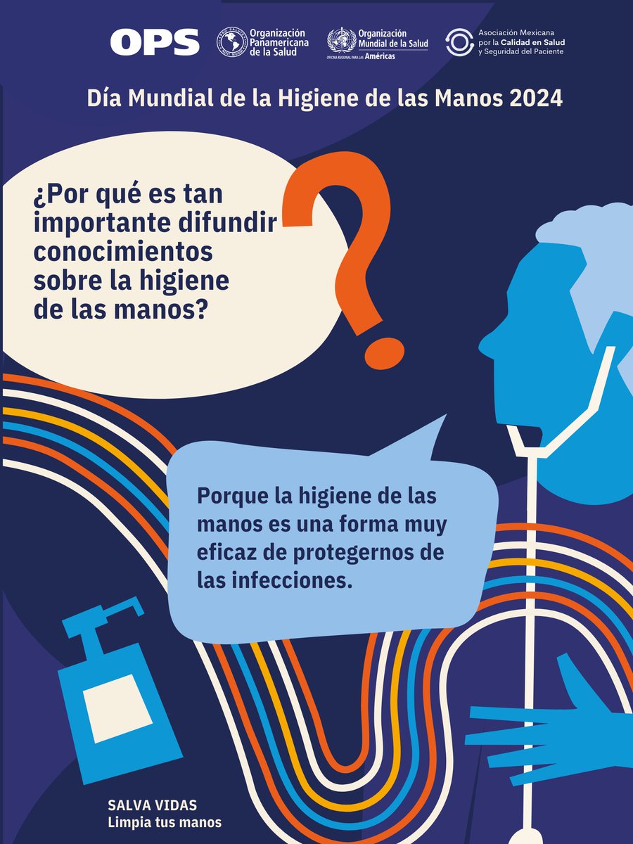 Únete a la campaña de la Organización Mundial de la Salud 🌎🖐🏼 “SALVA VIDAS: Limpia tus manos” 🖐🏼🌎 para destacar la importancia de la higiene de manos en el cuidado de la salud  

#LimpiaTusManos #SaludGlobal #HandHygiene