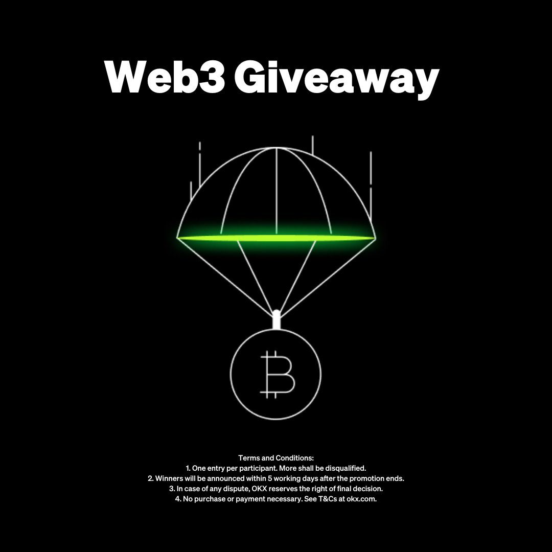 🎉 TGIF 

We're celebrating the weekend by giving 3 lucky winners $100 each in BTC.

To enter: Follow, RT, comment your #OKXWallet address here👇

🗓️ Ends 5 May, 11:59PM UTC