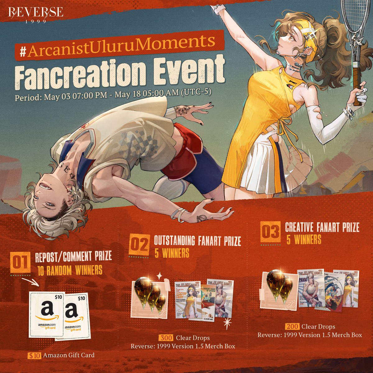 Ver1.5 Fancreation Event [#ArcanistUluruMoments] with prizes is now underway!

Wait, is that Voyager using violin strings for archery? From OMG to Epic Fail Moments, from sleek sports attire to evening gowns, can you imagine the style and amusing incidents the arcanists would…