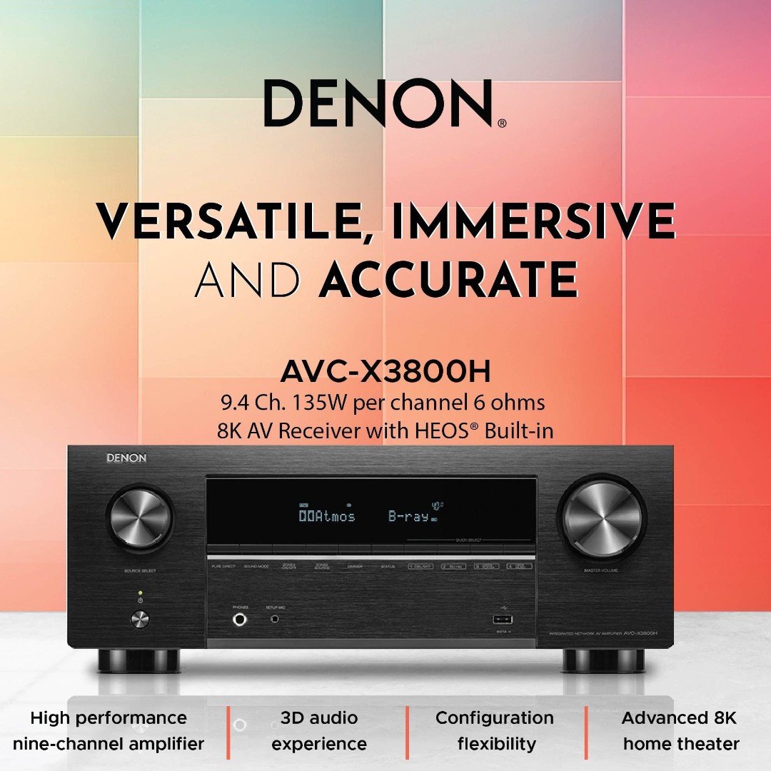 Super deal! offer ends 7th May 

The Denon AVC-X3800H 8K 9.4 Channel AV Receiver has nine channels of amplification, up to four independent subwoofers, Dolby Atmos and DTS:X, plus IMAX Enhanced and Auro 3D.

rapalloav.co.nz/product/denon-…

#rapalloav #denon