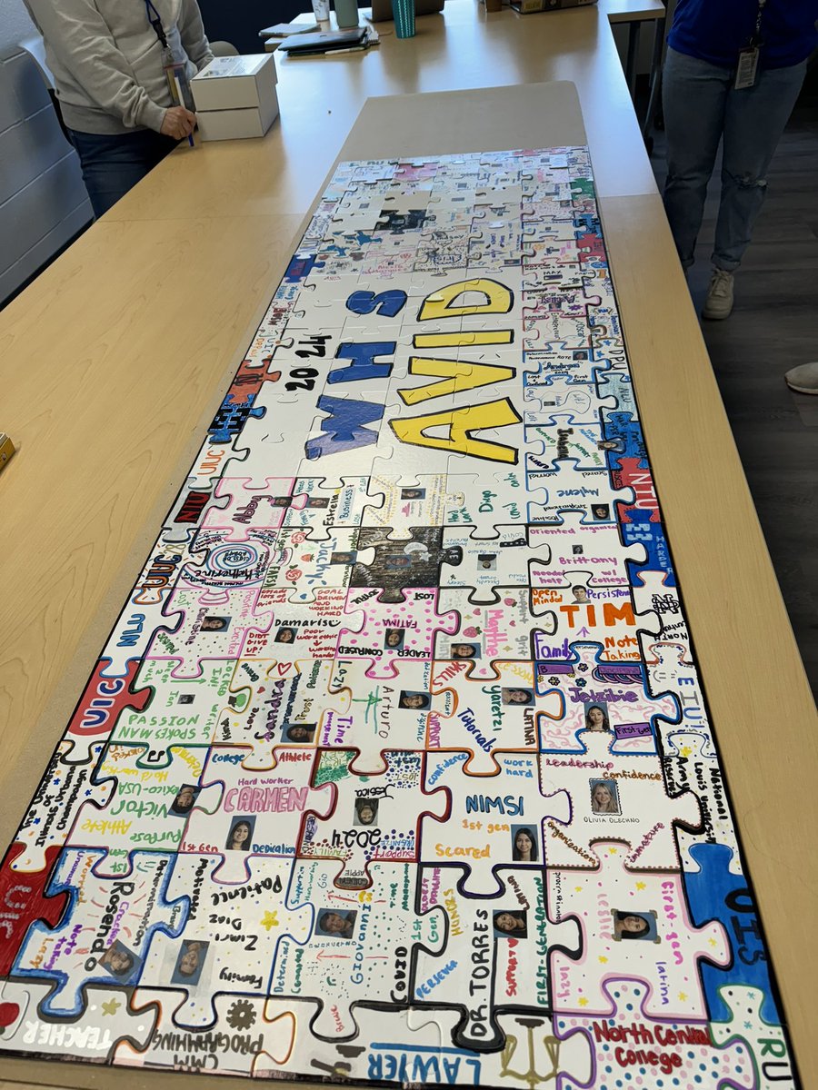Another inspiring AVID Site Team meeting today! 🌟The creativity, engagement, and care for our @Wheeling_Cats students always shine through. Loved the puzzle activity-each piece representing our AVID students. Proud to be part of the best staff! @WheelingHS_AVID #Teamwork
