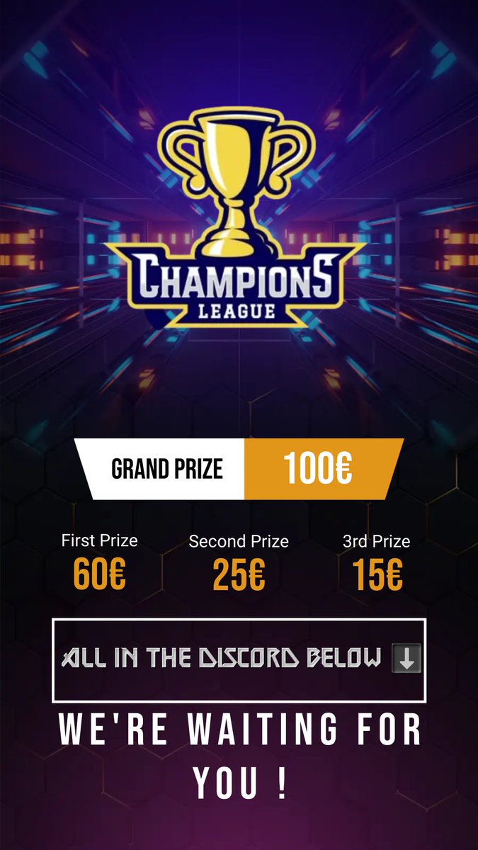 🪷 Lotus Champions League 🪷

Registration open ! 

📔 | 32 teams
📊 | Group Stage and Playoffs
👤 | Referees for playoffs 
💵 | Only 2.50€ to register 
💰 | 100€ Prize Pool

📍 | discord.gg/PPDZrr37We

More info in DM 📩