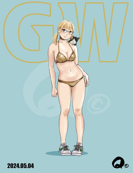 5/4㊏のモカちゃん
金ビキニ完成した～～😱 