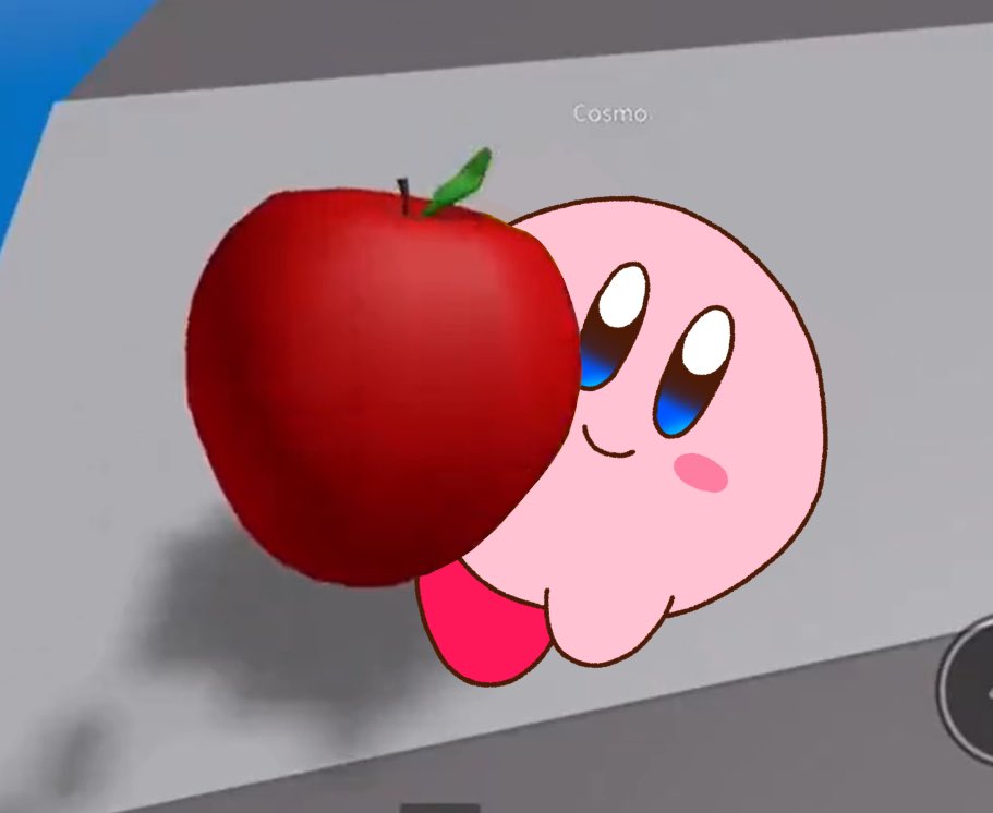 kirby with the apple magolor soul drops before the master crown completely takes over his body
