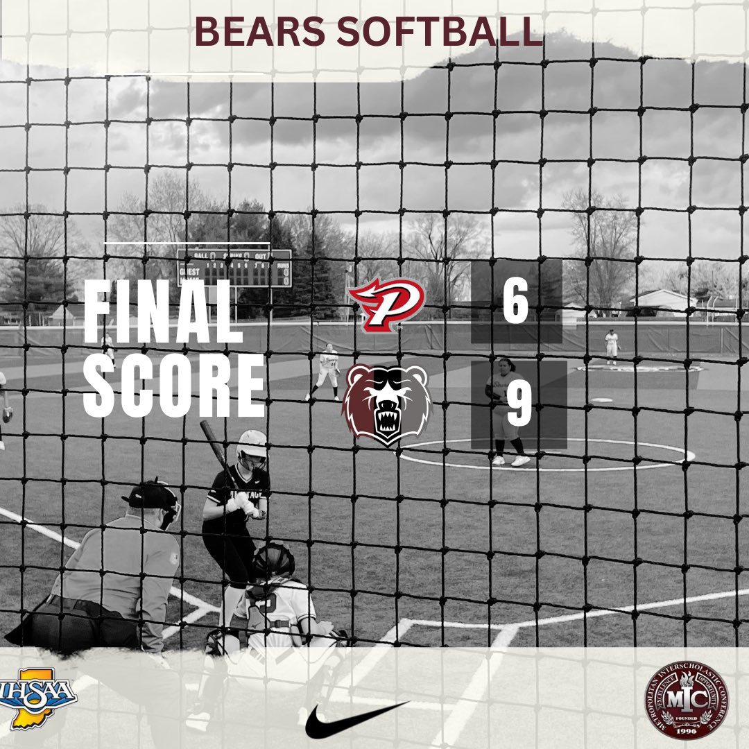 Great win Bears! Softball advances to Marion County Tournament. They will play winner of Brebeuf and Speedway at 10:00 AM at Ben Davis.