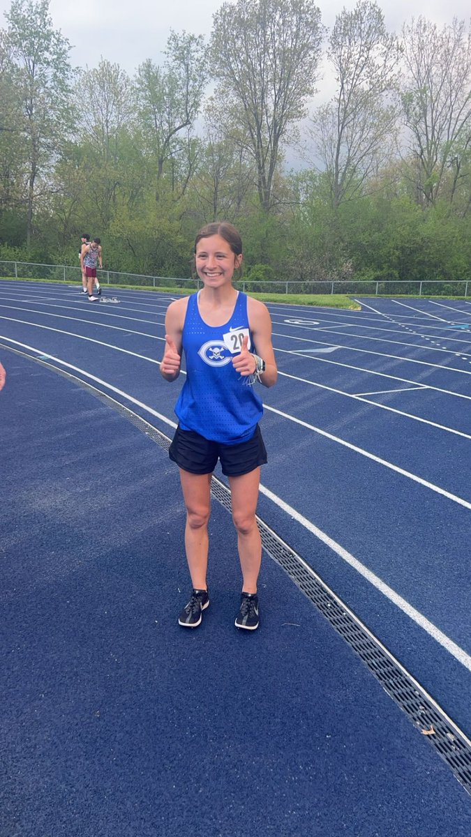 MarauderTrack's tweet photo. New school record of 11:58.8 in the 3200m by freshman Reagan Reaume at the golden triangle today! #MarauderPride https://t.co/P4LCnhYDYo