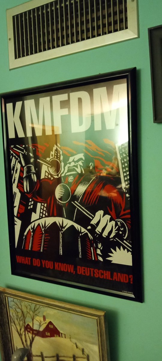 This is the only band poster I ever owned. I can't believe it's 18 years old. 😆 @kmfdmofficial 4 ever