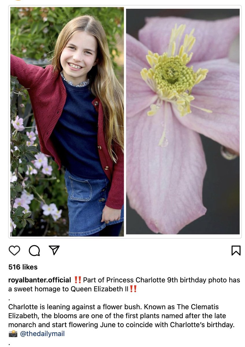 I just love this. The clematis Elizabeth.💕💕💕💕💕💕💕💕💕💕💕💕💕💕💕
#PrincessCharlotte #PrincessCatherine #PrincessofWales