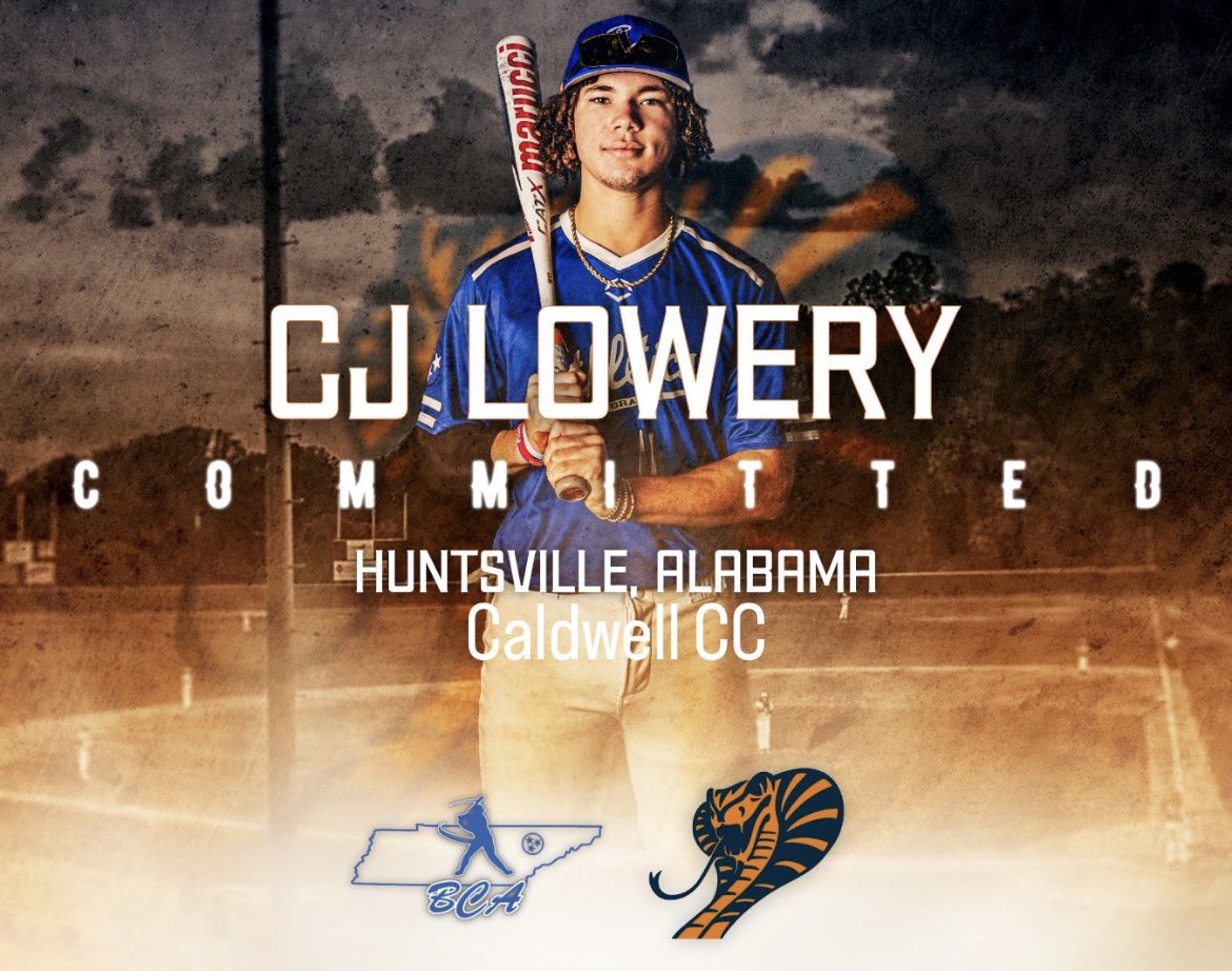 🚨COMMITTED🚨 🎉Big Congrats to OF CJ Lowery (Huntsville, Alabama) on his scholarship as a student athlete to Caldwell CC!! Put on strength, overall skill, and baseball IQ really improved. We are excited and happy for CJ and his family!!