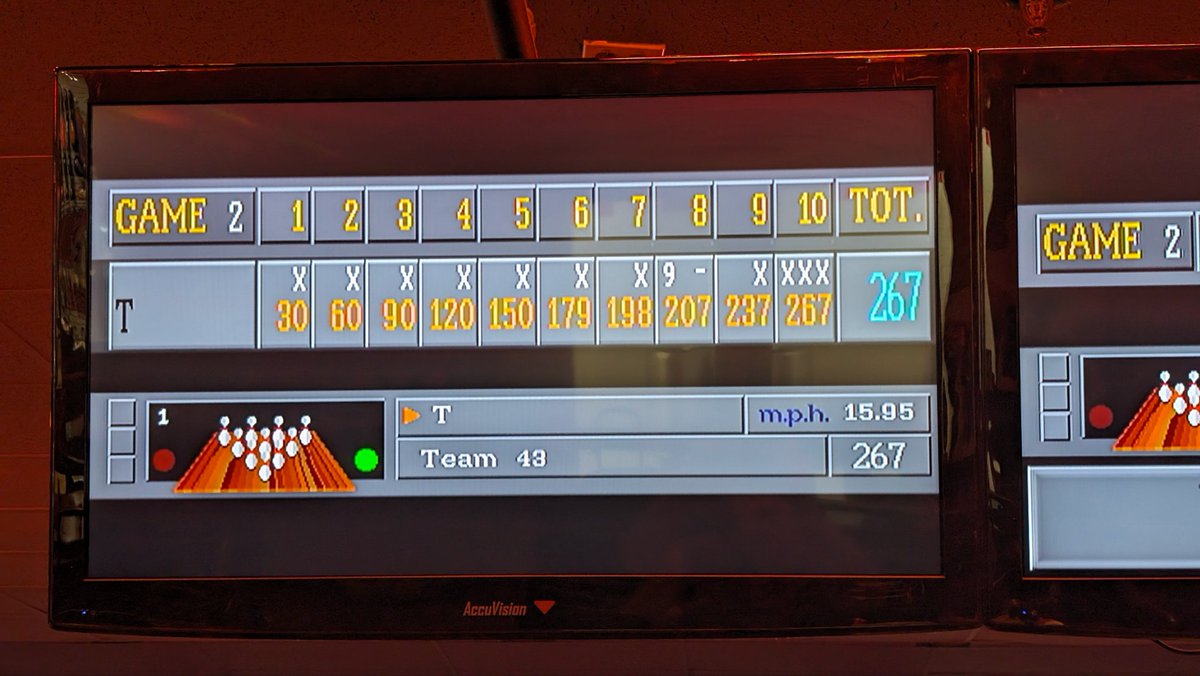 At AMF Babylon in New York practicing for the @BowleroBowl Youth Classic. Not a bad warm up... That 7 pin though.... #bowleroyouthclassic #youthbowling #gobowling
