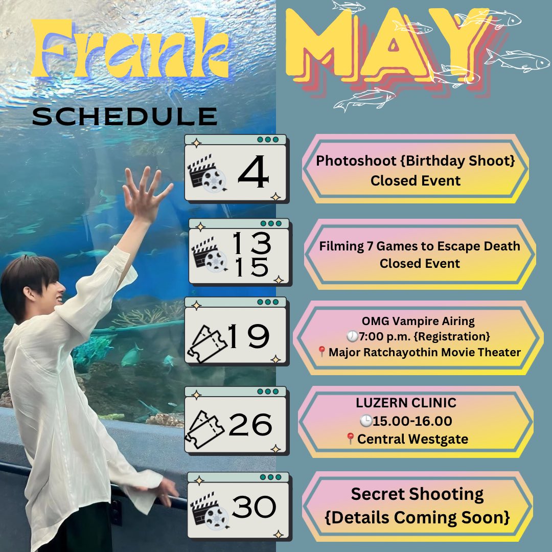 P'Frank presenting his busy May schedule! 💫💪
@FThanatsarun 

🧸#frankthanatsaran #นุ้งหมีของแฟรงค์
#whatthefrank
💫#frankschedule