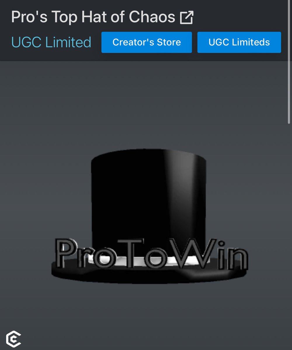 2X UGC TOP HAT OF CHAOS GIVEAWAY 🎩⚪️⚫️

Requirements:
1️⃣: Follow @ProToWin_David 
2️⃣: Like + Retweet ❤️/♻️
3️⃣: Show Proof 📷

ENDS ON 5/5 @ 4PM EST

#roblox #ugclimited #giveaway #ugc