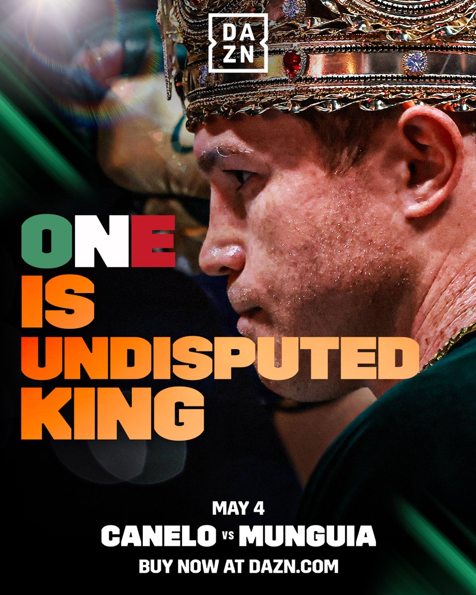 𝐎𝐧𝐥𝐲 𝐎𝐍𝐄 𝐰𝐢𝐥𝐥 𝐛𝐞 𝐯𝐢𝐜𝐭𝐨𝐫𝐢𝐨𝐮𝐬 ⚔️ #CaneloMunguia | May 4: Las Vegas | Live on DAZN: Click link in bio to buy 🇲🇽
