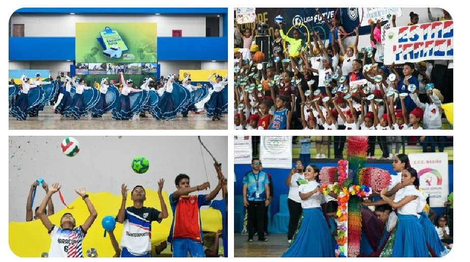 Desde el C.D. Alfredo R. Márquez, en el estado Aragua, se desarrollo el III Festival Nacional de la clase de Educación Física 2024. #VenezuelaCalorPatrio @NicolasMaduro @_LaAvanzadora @Danielcustodio3 @MPPEDUCACION