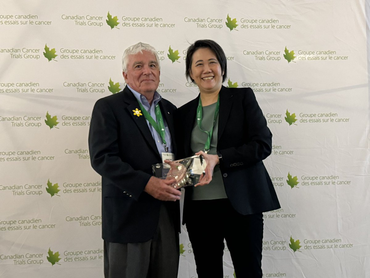 @CDNCancerTrials @pmcancercentre @UHN Very humbled to receive this award - Dr Joseph Pater, a giant of giants and Order of Canada, he has laid the path for clinical research in Canada and worldwide. Thanks Joe!!