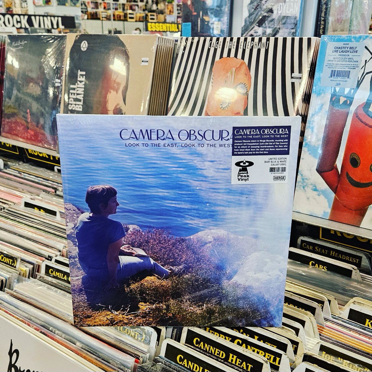 .@Camera_Obscura_ just released their first new album in more than 10 years! 'Look To The East, Look To The West' is out now via @mergerecords on CD, LP, and indie exclusive blue & white vinyl. Get it here: bit.ly/3HHMtbS