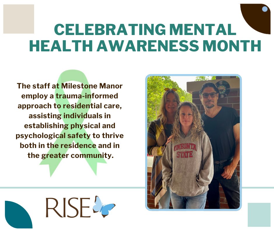 During Mental Health Awareness Month, we are celebrating the success of our trauma-informed approach to residential care! Read Bryant's Story: riseservices.org/11765-2/

#MentalHealthAwareness #TraumaInformedCare