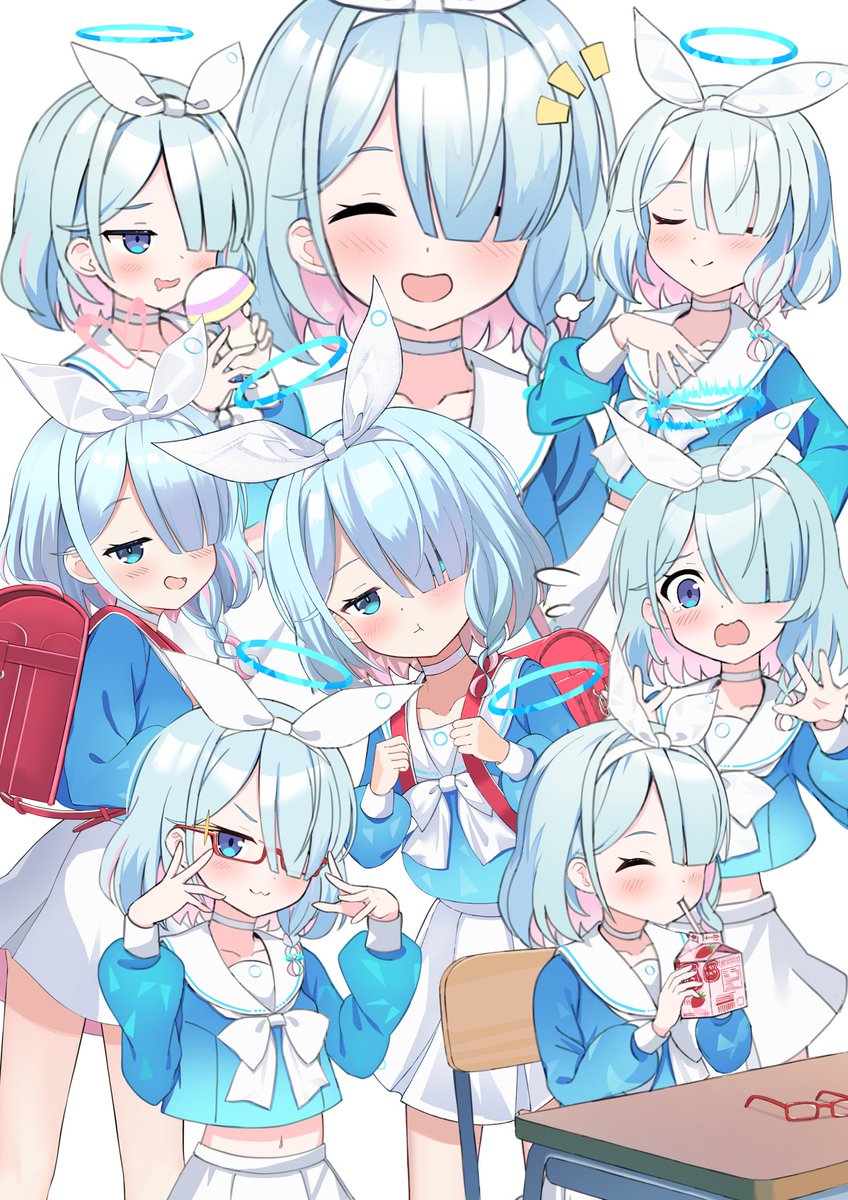 アロナ「山盛りのアロナ…  ご機嫌なブルーアーカイブだ…」|えふぅ@お仕事募集中のイラスト