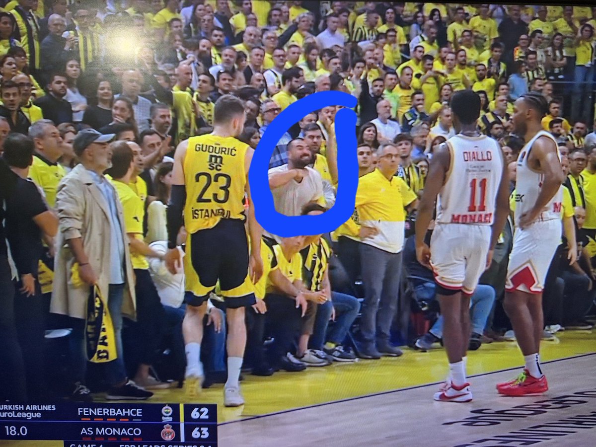 Fenerbahçe - Monaco basketbol maçı. Ne yapmış rakip oyuncularına orda?