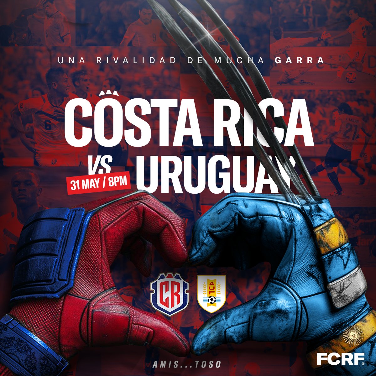 Nuestro amistoso de la Sele Mayor masculina antes de la eliminatoria es una realidad, ¡Nos vemos en el estadio! 🙌🏻⚽️

🇨🇷 Costa Rica vs Uruguay 🇺🇾
📆 31 de mayo
🏟️ Estadio Nacional
⏰ 8:00 p.m.
🎟️ Entradas próximamente a la venta

#FCRF #LaSele