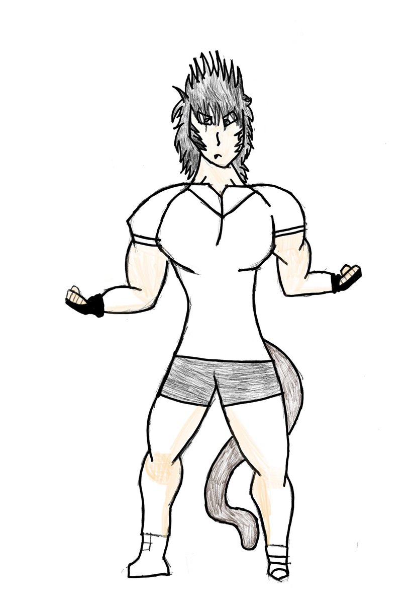 StackGamez's tweet photo. First time back drawing again. Pose ref by @FunsexyDB https://t.co/VbymbfcQUk