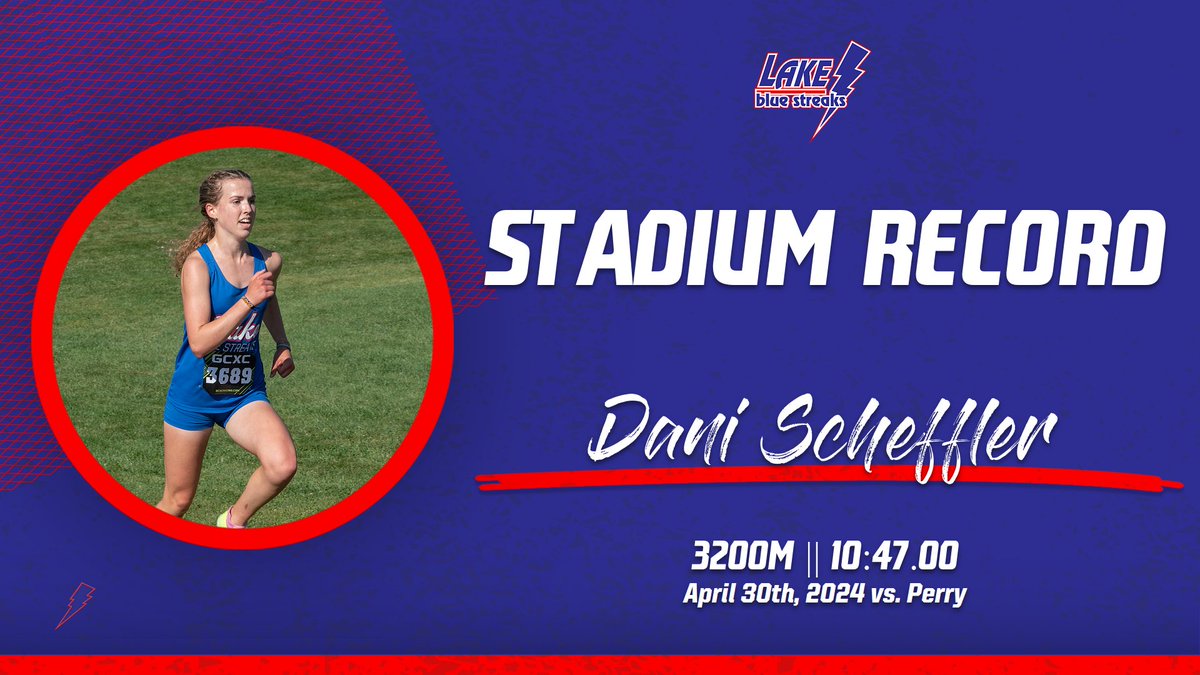 On 4/30 - Dani Scheffler set a new girls stadium record in the 3200m - clocking a 10:47.00!