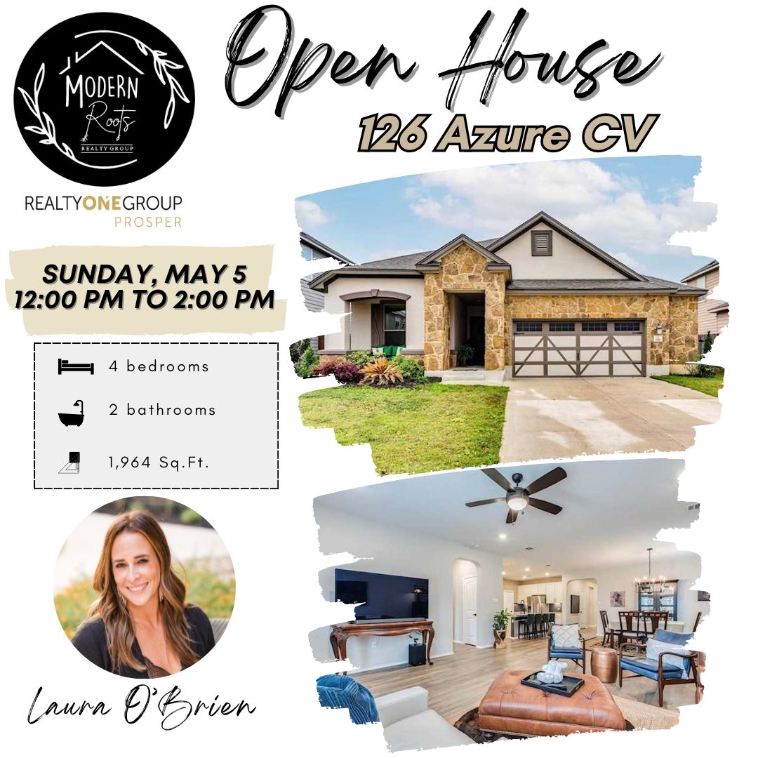 Join us this weekend for an unforgettable open house at our stunning new listing!🏡💖

FB: Laura O'Brien, Modern Roots Realty Group
IG: @downstream_farmhouse

#welcomehome #dreamhome #modernrootsrealtygroup #houseexpert #houseforsale #rootforeachother #atxrealestate #atxrealtor