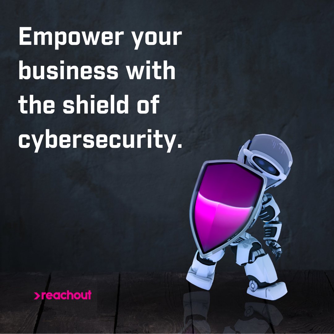 Empower your business with the shield of cybersecurity. Let ReachOut protect what matters most. 🔒💼 #ReachOut #Cybersecurity #BusinessProtection