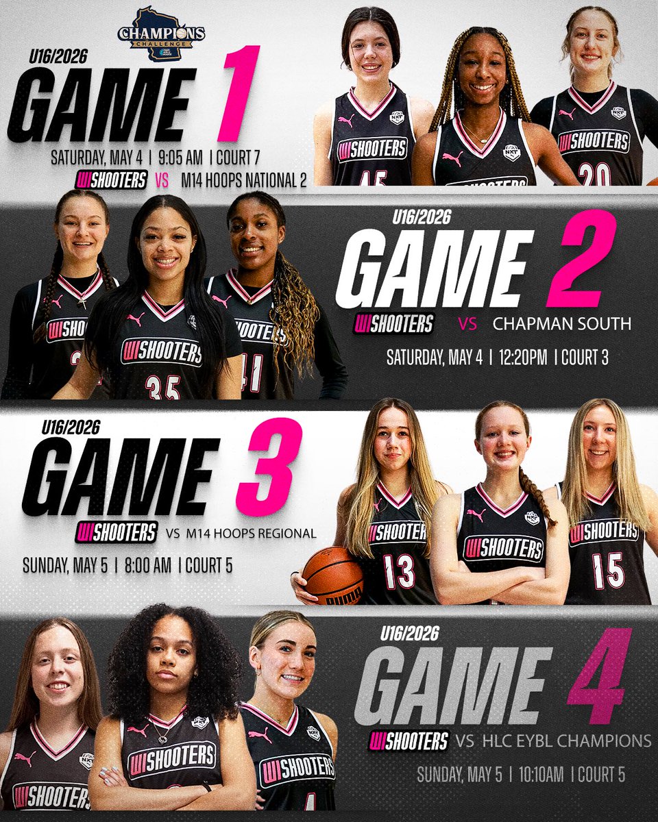 Wisconsin Lady Shooters (@wiladyshooters) on Twitter photo Our 2026’s return to the court this weekend playing in <a href="/PGHCircuit/">Prep Girls Hoops Circuit 🏀</a>’s Champions Challenge. #ShootersSalute Our 2026’s return to the court this weekend playing in <a href="/PGHCircuit/">Prep Girls Hoops Circuit 🏀</a>’s Champions Challenge. #ShootersSalute