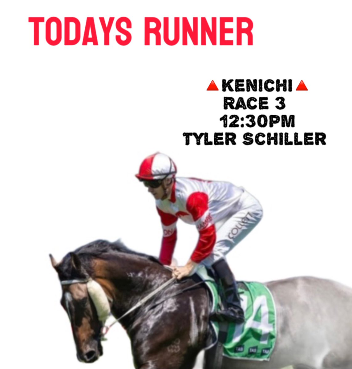 SeibRacing (@seibracing) on Twitter photo ☝️One runner today <a href="/hawkesburyrc/">Hawkesbury Race Club</a>
🔺Kenichi🔺
He was consistent last preparation and was a little unlucky at his only Highway attempt.
He comes here today fresh after a solid Jumpout at home. He draws to get a good spot early and has a lightweight.
We wish the best of luck! ☝️One runner today <a href="/hawkesburyrc/">Hawkesbury Race Club</a>
🔺Kenichi🔺
He was consistent last preparation and was a little unlucky at his only Highway attempt.
He comes here today fresh after a solid Jumpout at home. He draws to get a good spot early and has a lightweight.
We wish the best of luck!